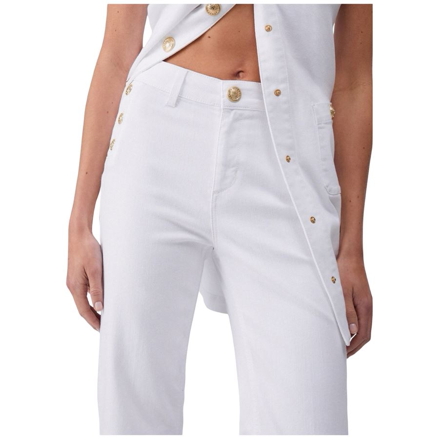 Pantaloni a vita alta con bottoni da donna Liu Jo | UA6162T456A11111